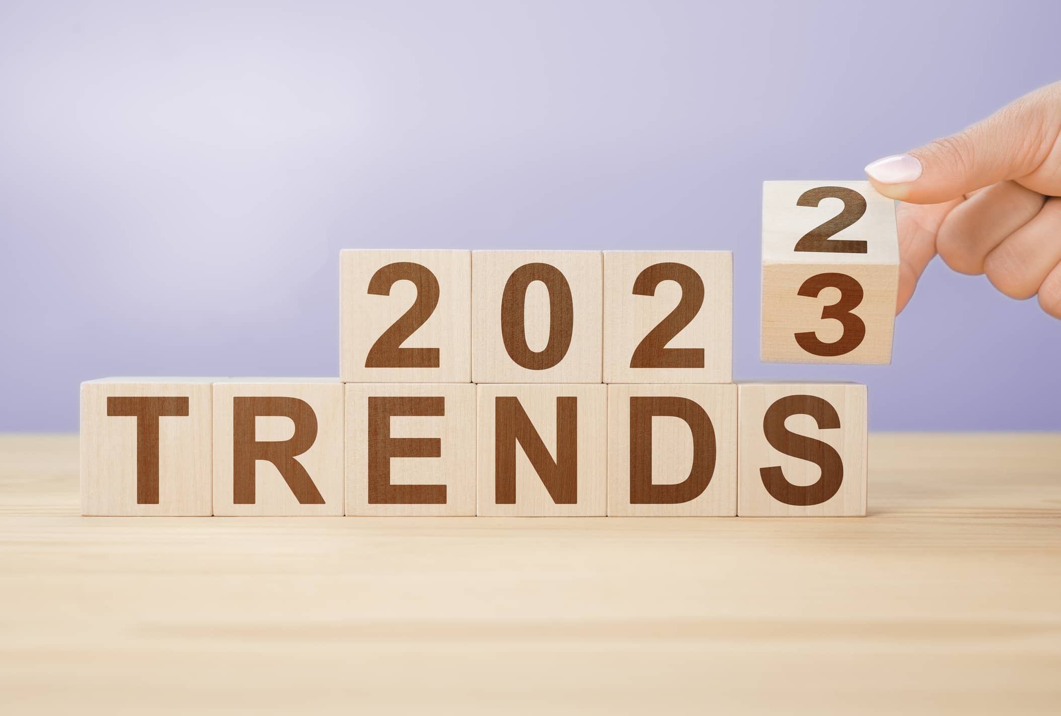 ABC blocks spelling out "2023 Trends"