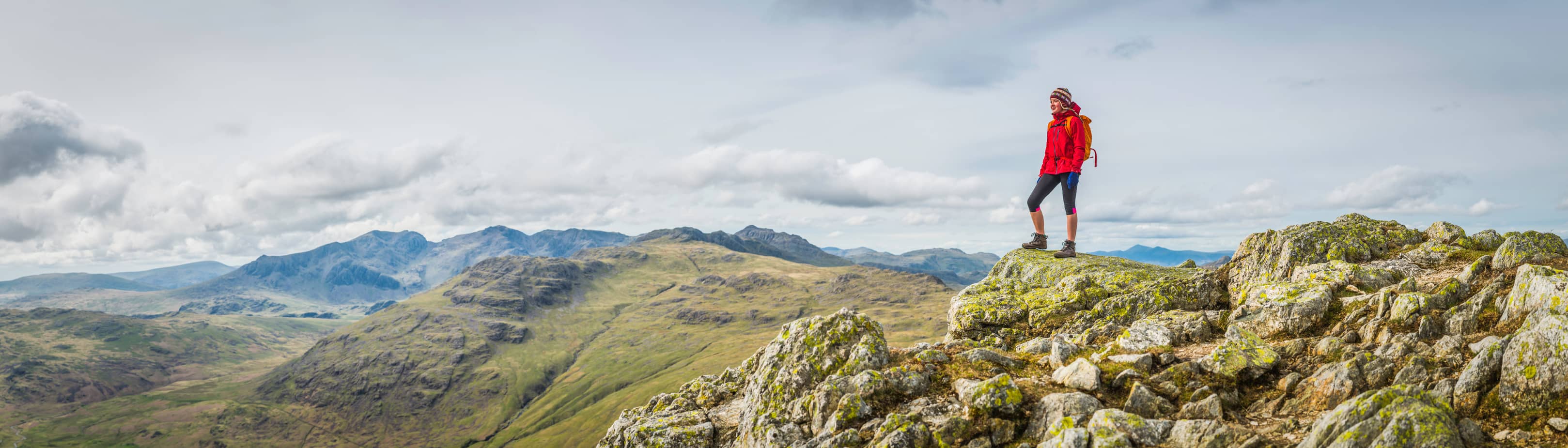 Medical professional hiking the mountains