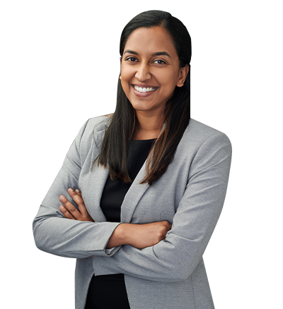Woman smiling with arms crossed