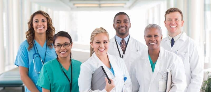 Medical staff standing together