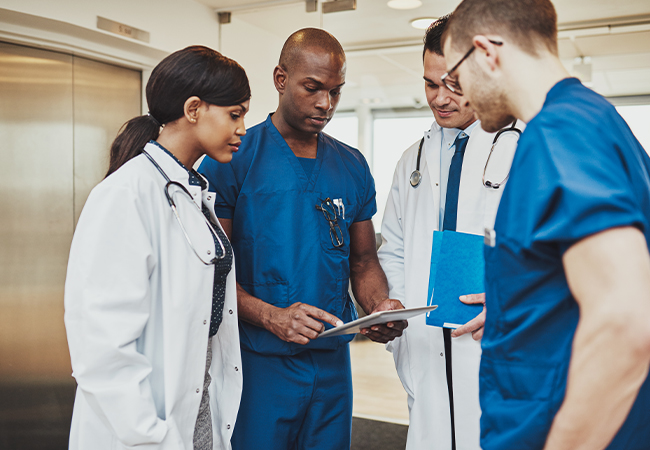 Interim healthcare leaders at a hospital