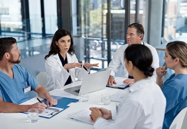 Medical staff in meeting