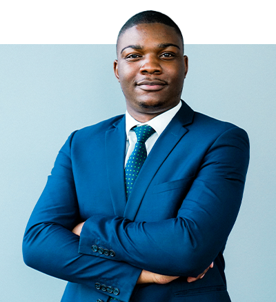 Business leader wearing blue suite Business leader wearing blue suite