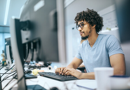 Man working on computer