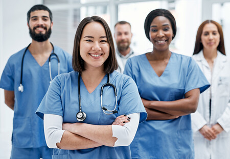 Medical team in scrubs